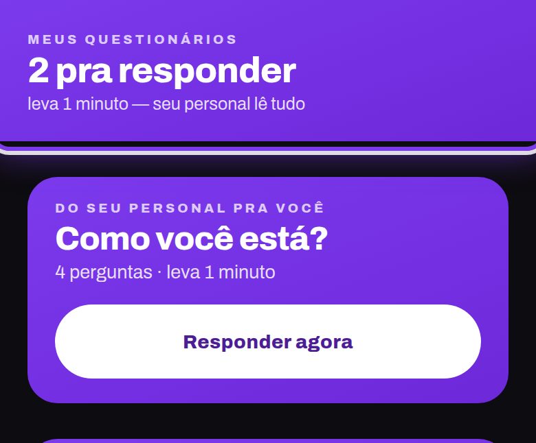 O convite do check-in da semana